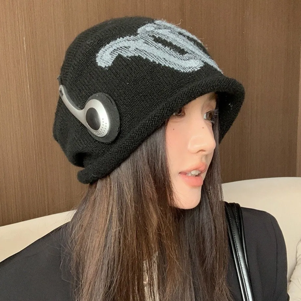 

Fashion Autumn Winter Slouchy Beanie Cap Knitted Soft Warm Lazy Cap Loose Fit Small Face Cold Hat Wrap Head Cap