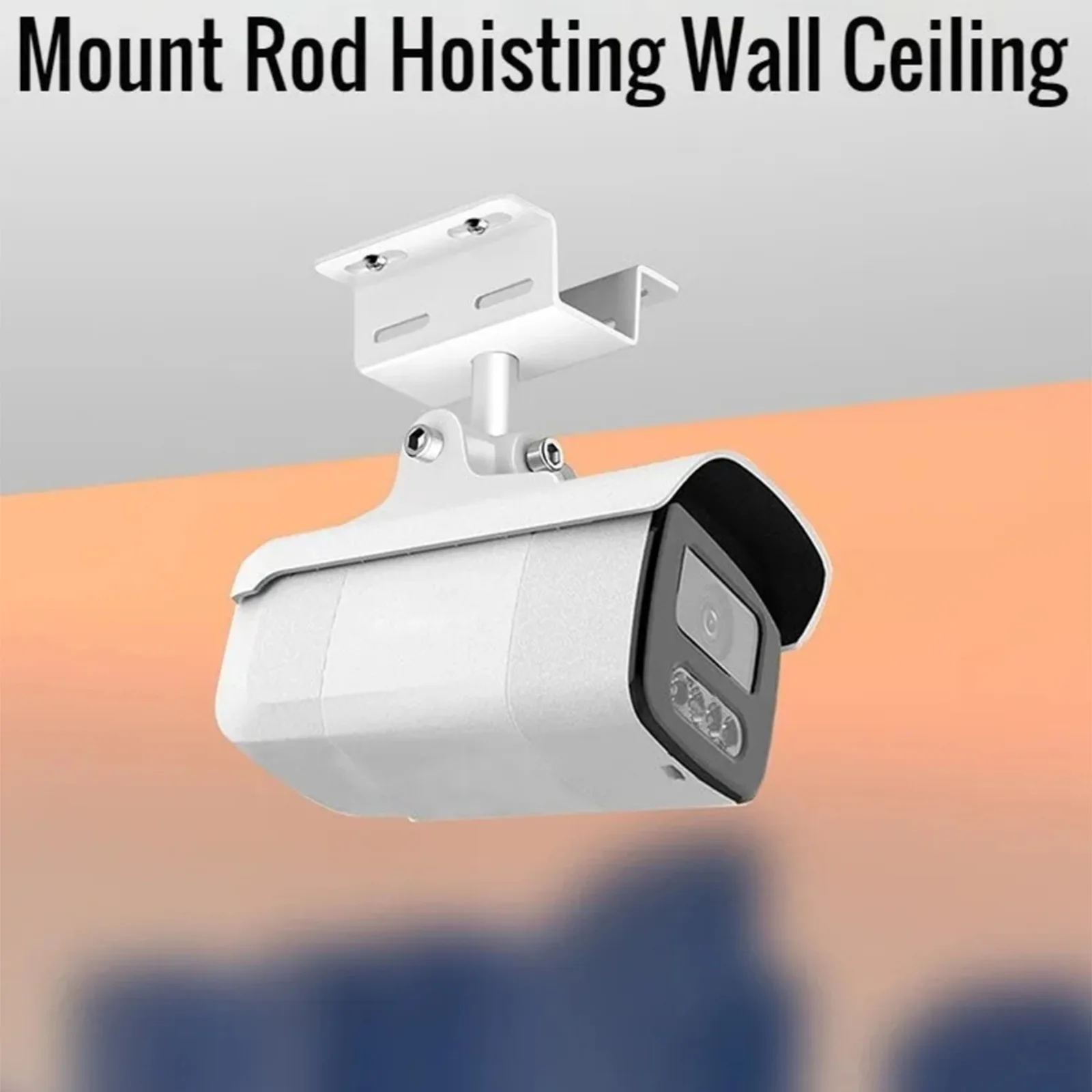 Iron Camera Bracket Pole for Monitor Mounting Adjustable 360 Deg Rotation 180 Deg Tilt Stand for Indoor Outdoor Monitoring Use