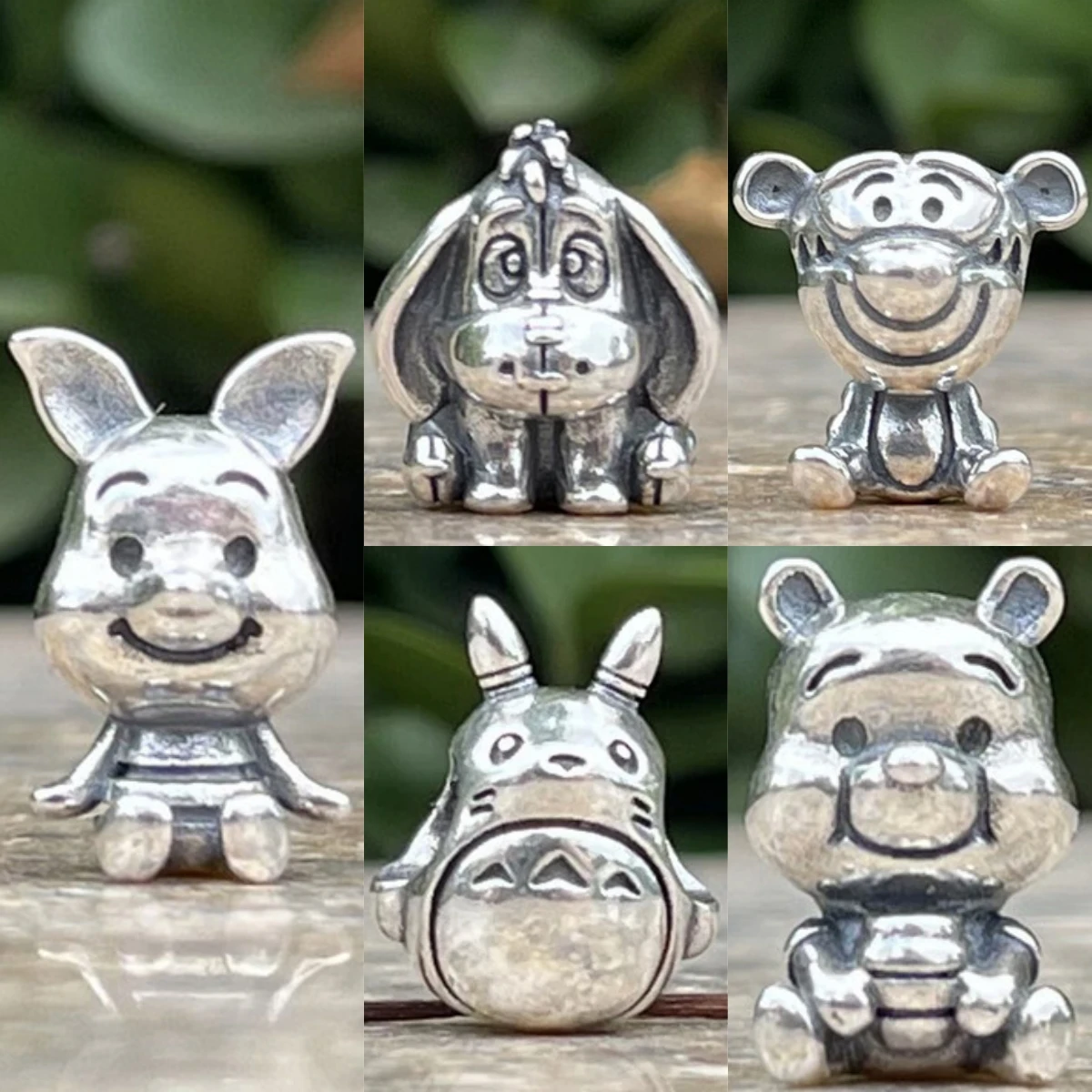 Cartoon Forest Animal Charms Cute Bear & Rabbit Pendant Fit 