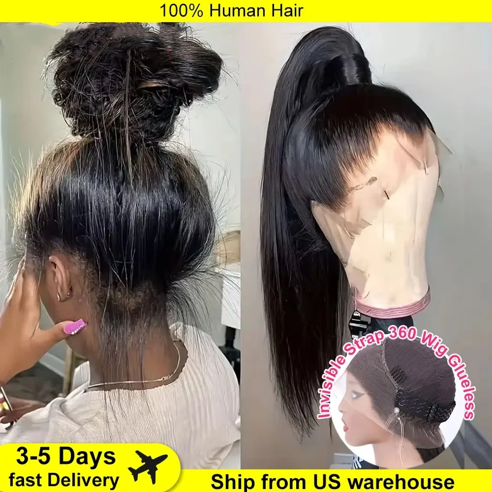

30 40 inch HD 360 Full Lace Wig Human Hair Pre plucked HD Lace Wig 13x6 Human Hair Wigs Bone Straight Lace Frontal Wig For Women