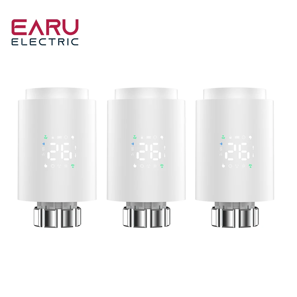 NONE Tuya smart zigbee kühler antrieb trv programmier bares thermostat isches kühler ventil app fern temperatur regler unterstützung alexa 8