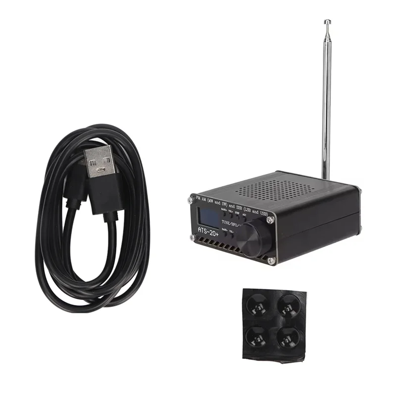 ABZV-Easy To Read Ricevitore digitale portatile ATS 20+ Radio World Band professionale per la casa per ricevitore esterno