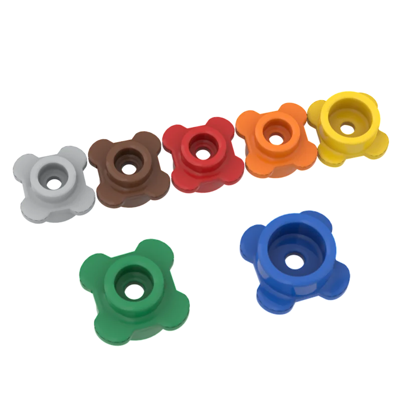 

50 г MOC Parts 33291 Круглая тарелка с цветком растений 1 x 1 с 4 лепестками, совместимые кирпичи, сделай сам, сборный строительный блок, частицы, детская игрушка