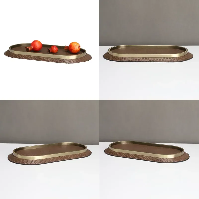New Chinese Style Tray Fruit Plate for Model Room Office Bedroom Study Living Room Dining Table Top Jewelry Ornament Display