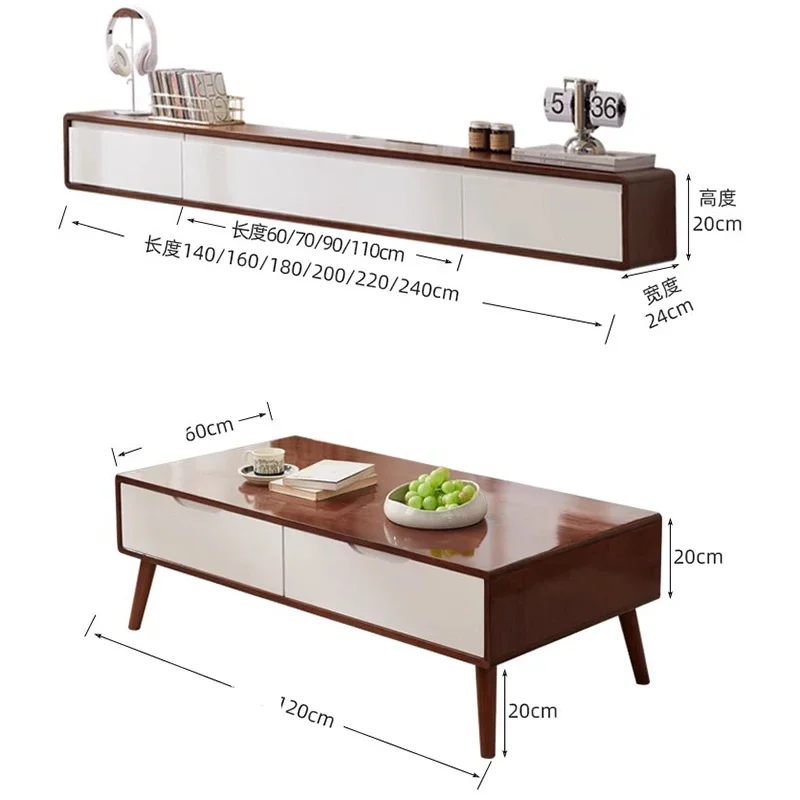 Wood Floating Small TV Stand Standing Nordic Luxury Retro Tv Table Sideboards Display Mobile TV Furniture Living Room New