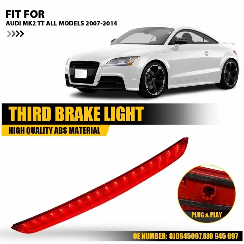 

Red Car Rear LED High Level Brake 12V DC Light Lamp For Third Brake Light Rear Tail Light For Audi TT 8J MK2 2006-2014 8J0945097