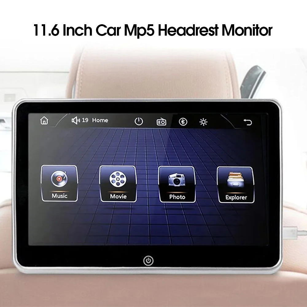 11.6 Inch Autimotive MP5 Multimedia Auto Screen Stereos Stereo Bluetooth Car Mp5 Player Car MP4 Audio System Headrest Monitor