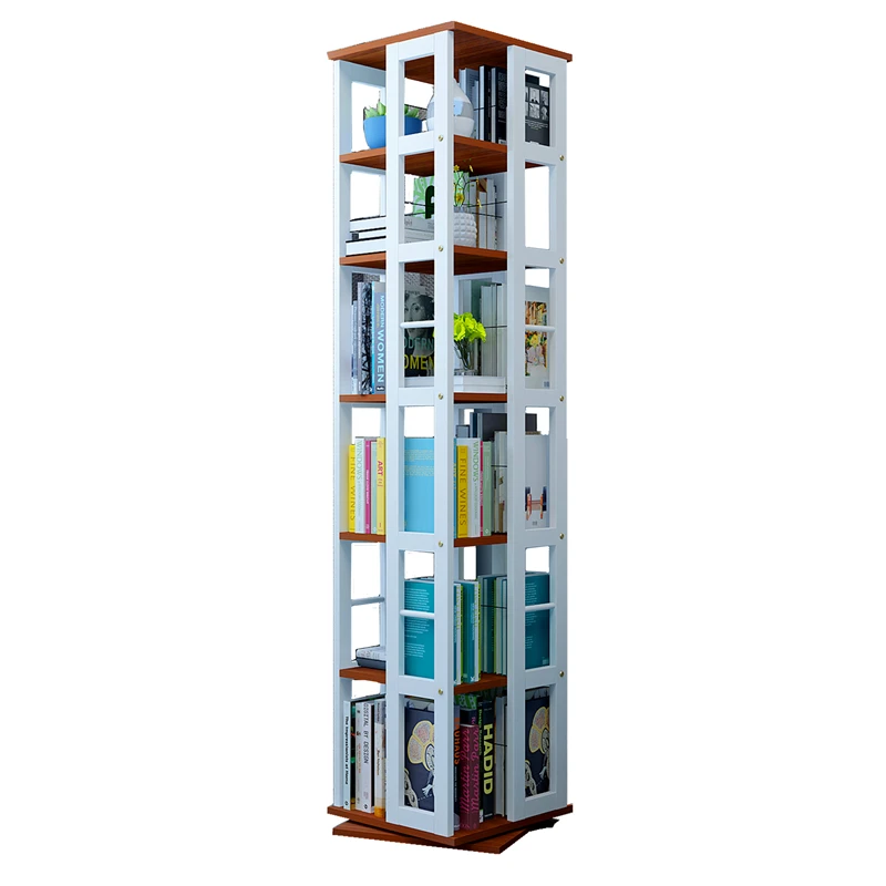 Aesthetic Cube Bookcase Decoration Design Metal Swivel Anime Minimalist Bookcase Standing Libreria Scaffale Interior Bookcase