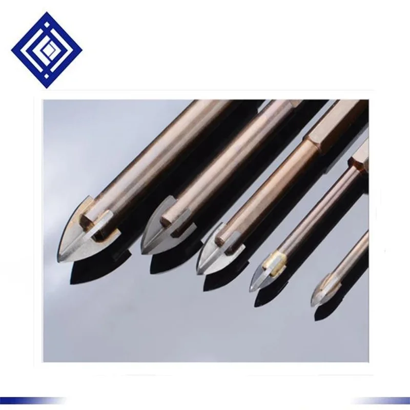 10pcs/set Multi-Functional  twist drill Carbide Tile Glass Cross Spear Head Drilling Cutter Tool 3mm-12mm