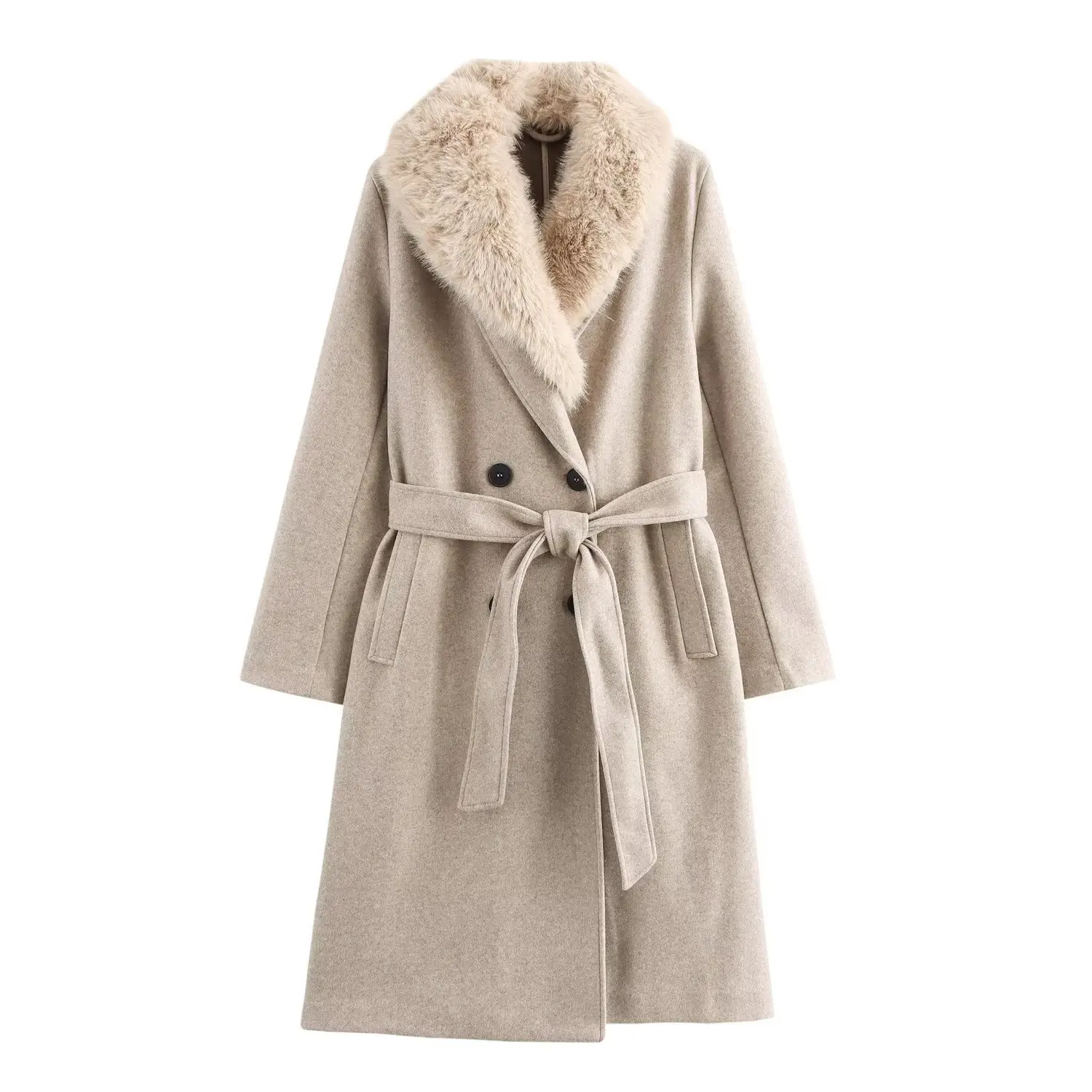 

Luxe faux fur collar coat. Feel chic & cozy in this versatile, stylish essential. A new must-have.