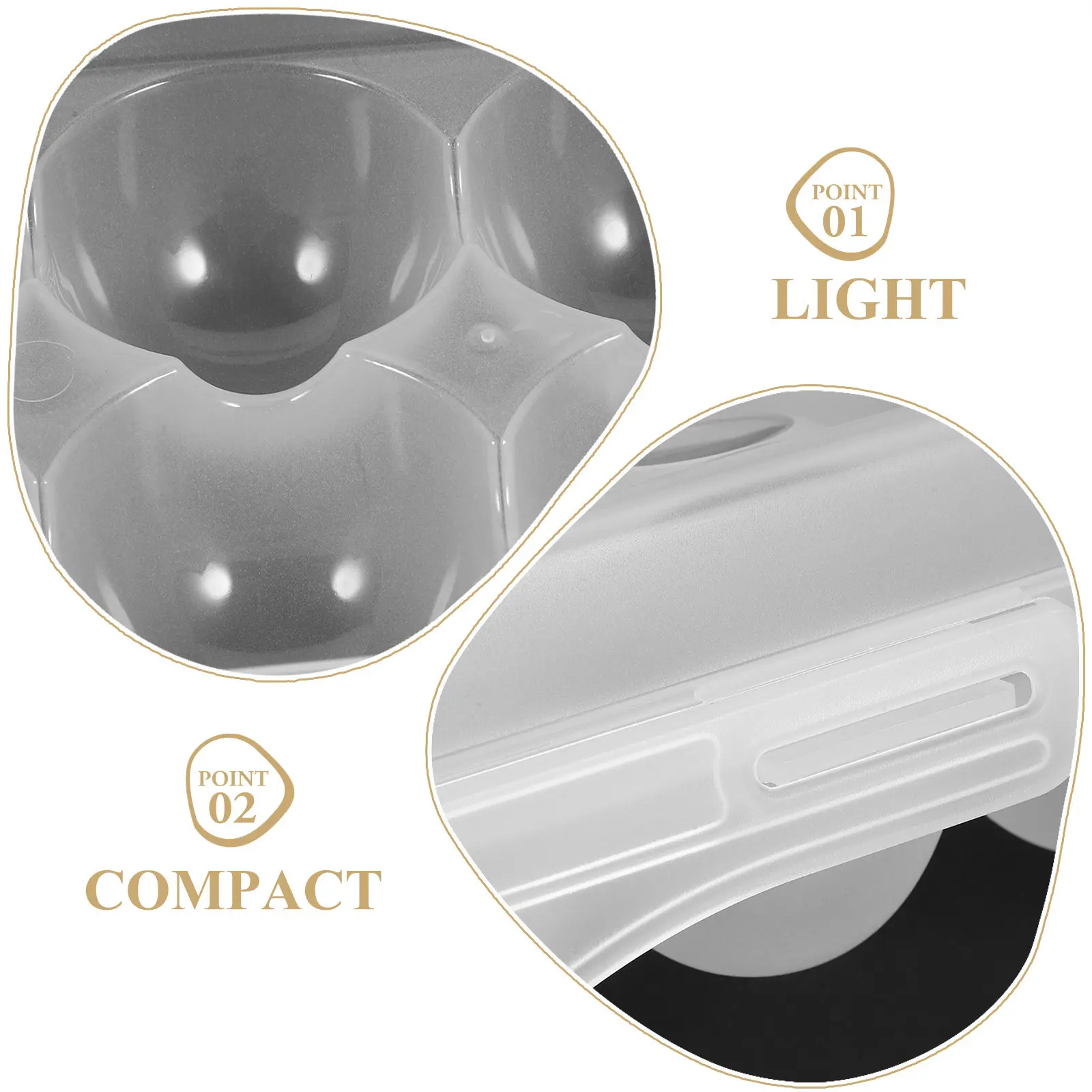2pcs 12 Grid Egg Holder Refrigerator Transparent Reusable Fridge ganizer Shock Resistant Plastic Container Storage