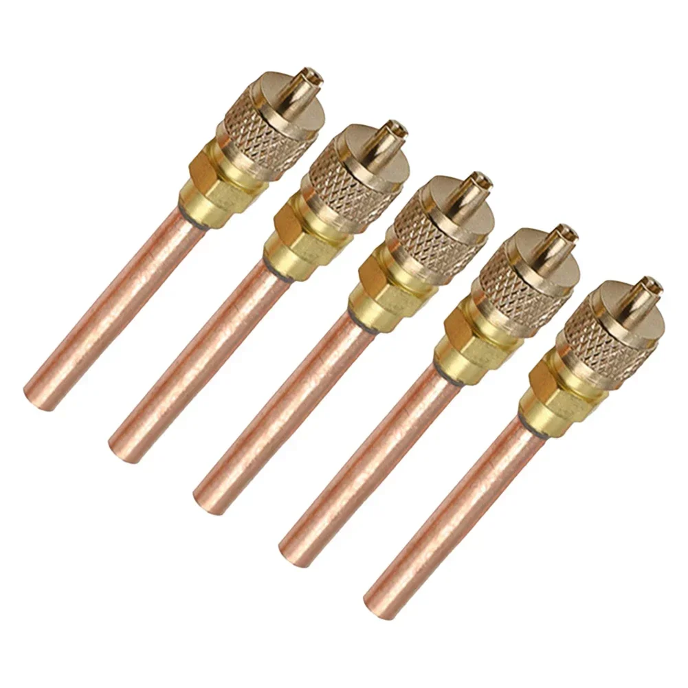 5pcs HVAC Service/Access Valve Stem Core Refrigeration Check Fluoride Nozzle Home DIY Air Conditioning Repair Tools And Parts