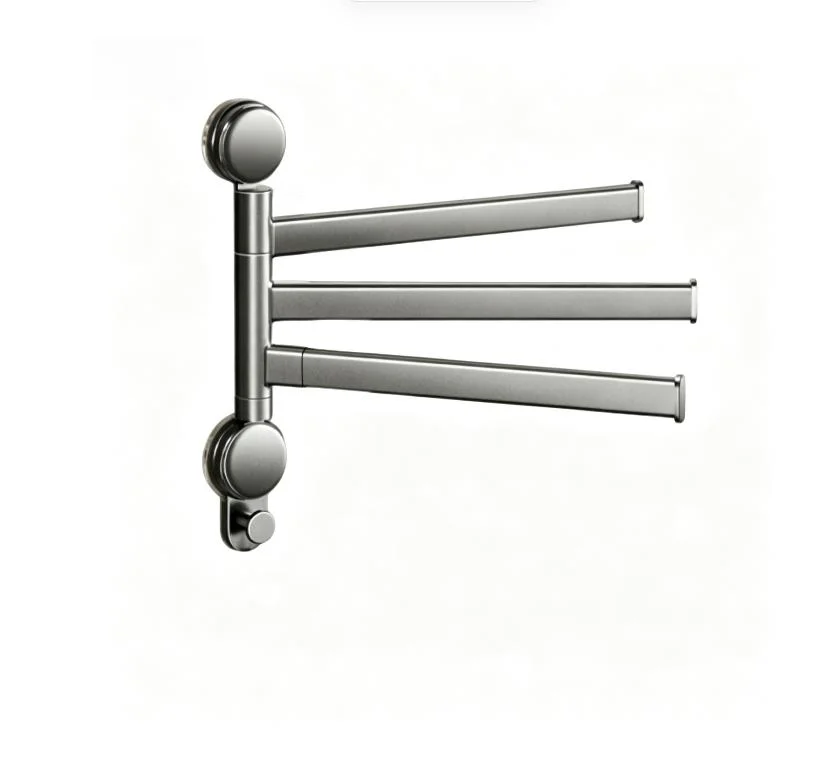 Rotating Towel Rack with Reinforced Suction Cup for Bathroom Aluminum Alloy Frame Offers Performance in Wet Environments