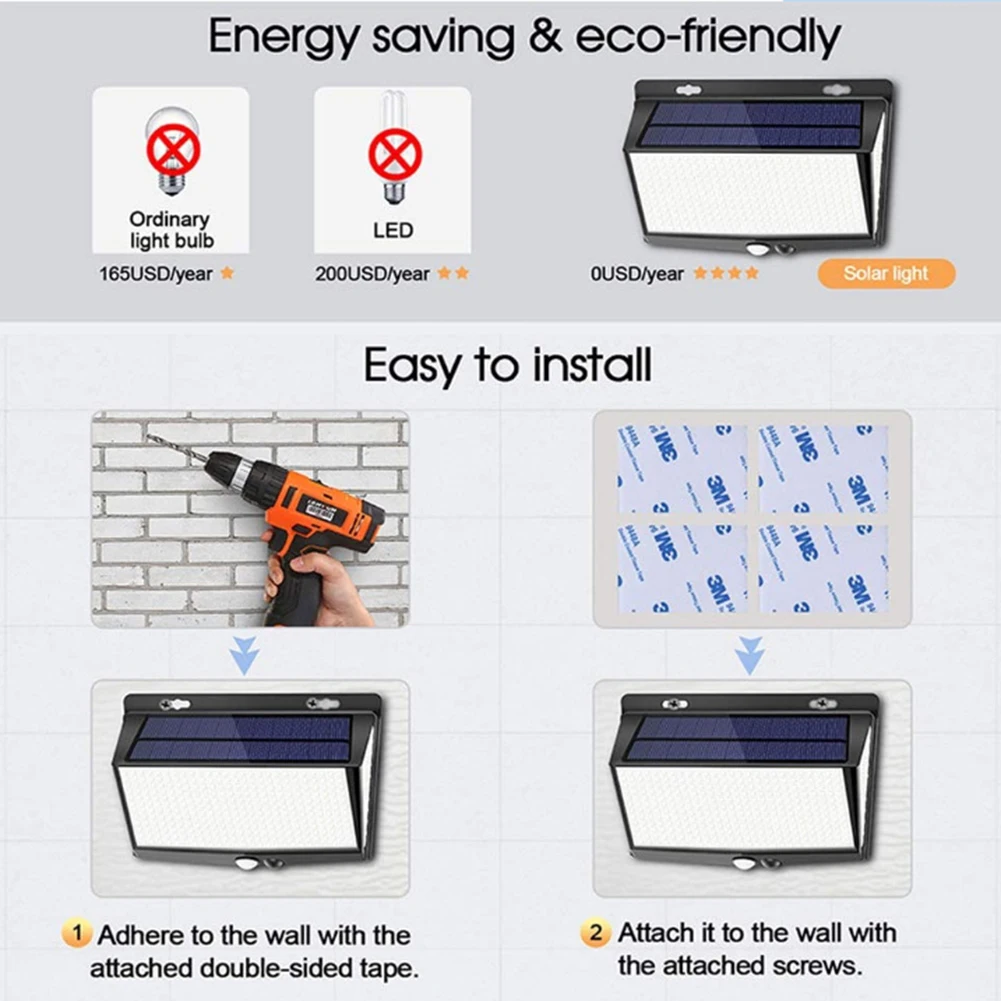 

Солнечный водонепроницаемый уличный светильник 468 с датчиком движения, настенный, сверхъяркий, для наружного освещения и безопасности