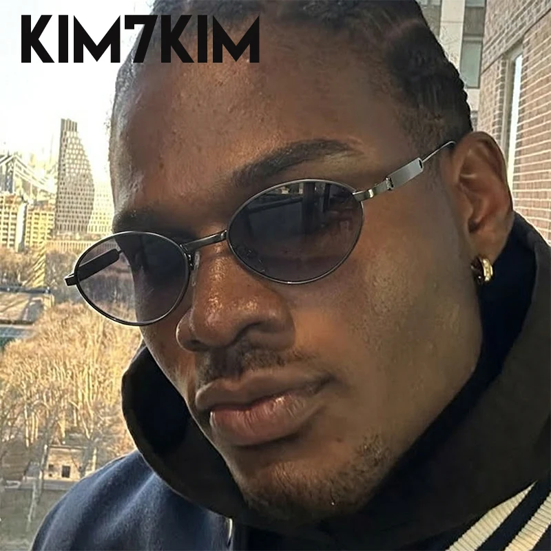 

Vintage Steampunk Oval Metal Frame Sunglasses Men Luxury Brand Designer Gradient Driving Retro Punk Sun Glasses for Male Eyewear