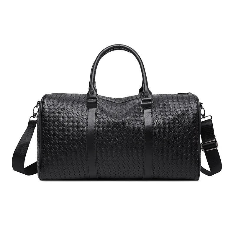 Private Label Gift Portable Travel Large Capacity Men\'s and Women\'s Luggage Travel Bag Woven PU Waterproof Business Travel Bag