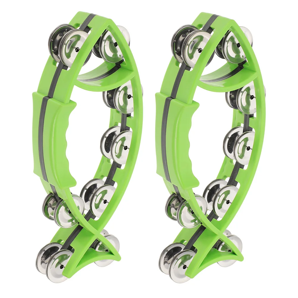 

2Pcs Fish Design Hand Bells Lightweight Hand Shaking Bells for Music Education Dance Party Fun Percussion Instrument