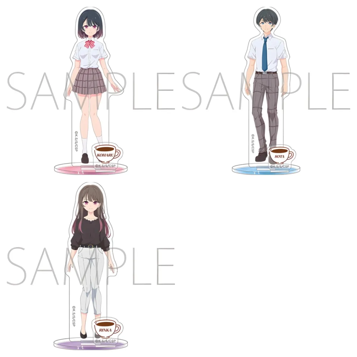 Shiotaiou no Satou-san ga Ore ni dake Amai Acrylic Figure Stand Clear HD Printing Model Plate Desk Display Decoration Keychain