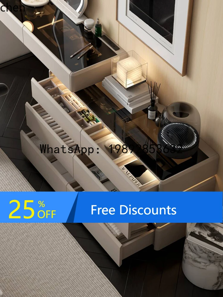 

dresser chest integrated simple with ambient light bedroom bedside cabinet storage dressing table