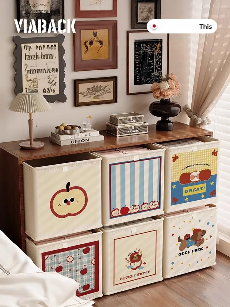 

Large Size id Storage Box Bedroom Staable Organizer Cute Sle Toy And Clothing Storage Va Brand 35L Capaci