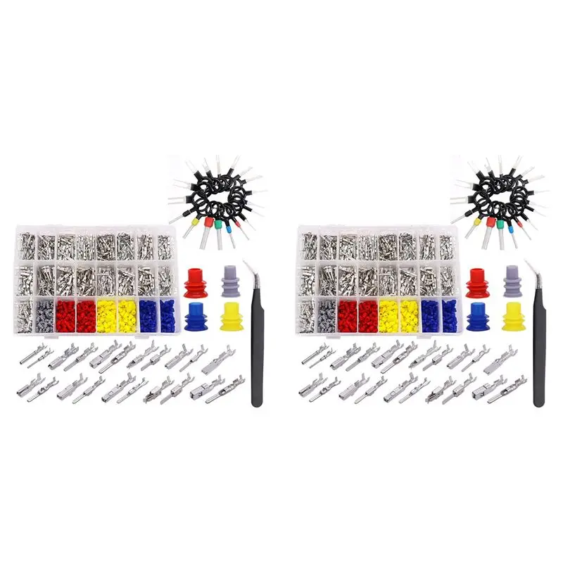 

LLCS-1510Pcs Car Electrical Wire Terminal Pins Connector Kit 1/1.5/1.8/2.2/2.8/3.5Mm 21Type Connector Pins Terminal Auto