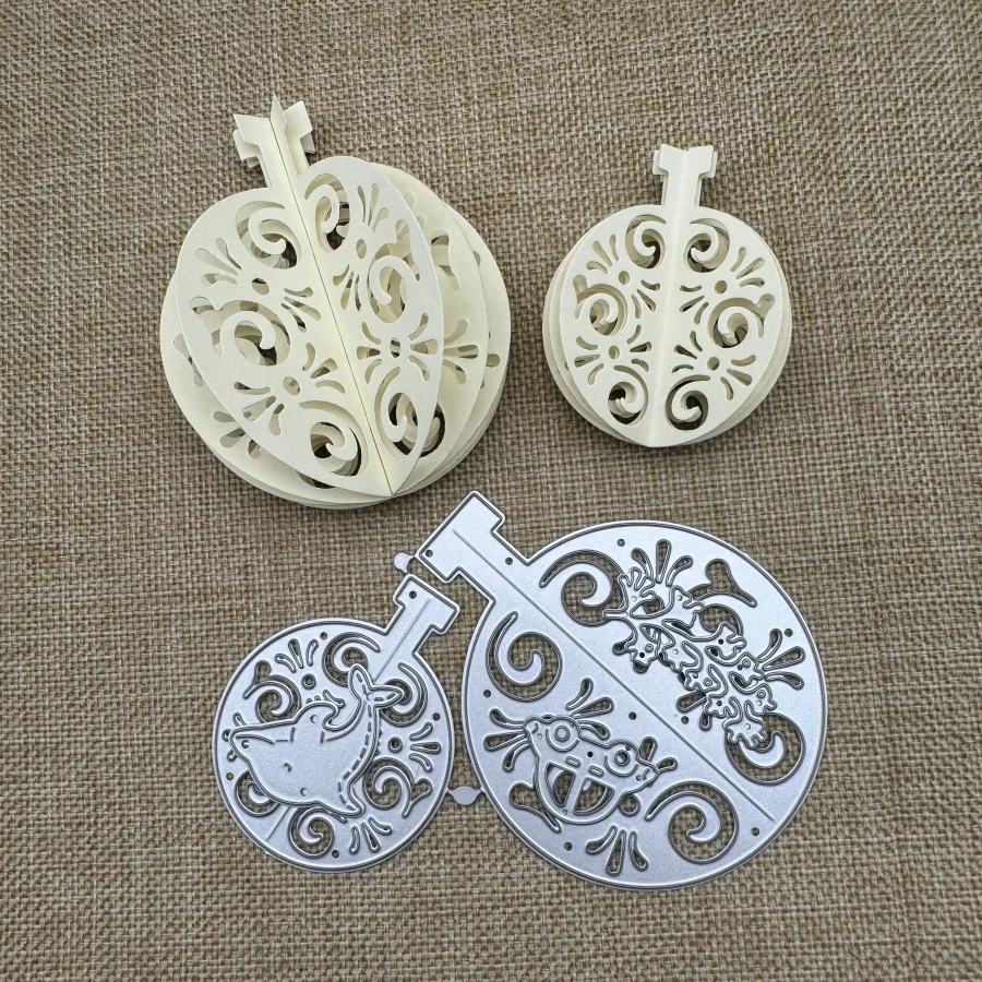 Runde dekorative Kugel Metall Stanzformen Form Scrapbook Papier Handwerk Messer Form Schablonen Fotoalben