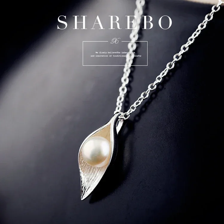 925 Sterling Silver liście Naszyjniki i wisiorki dla kobiet Fashion Lady Festival Prezent srebrna biżuteria