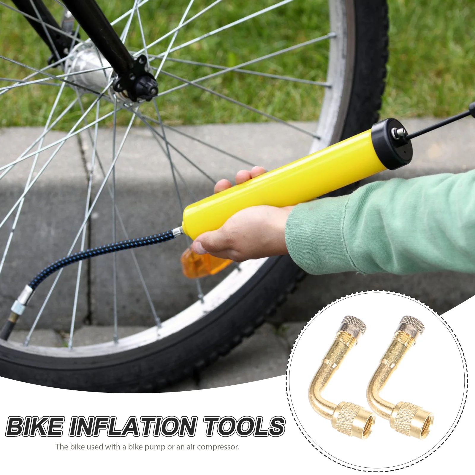 

1 set Bike Valve Adapter Set Inflation Tools for Bicycle Pump Needles Air Compressor Compatible Cycling Accessories