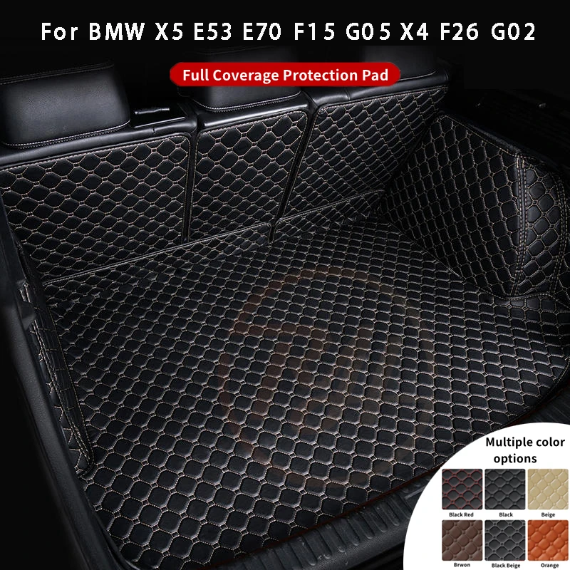 

Car Rear Trunk Mat for BMW X5 E53 E70 F15 G05 X4 F26 G02 Rear Trunk Full Coverage Pad Carpet Liner Anti Dirty Mat (Message year)