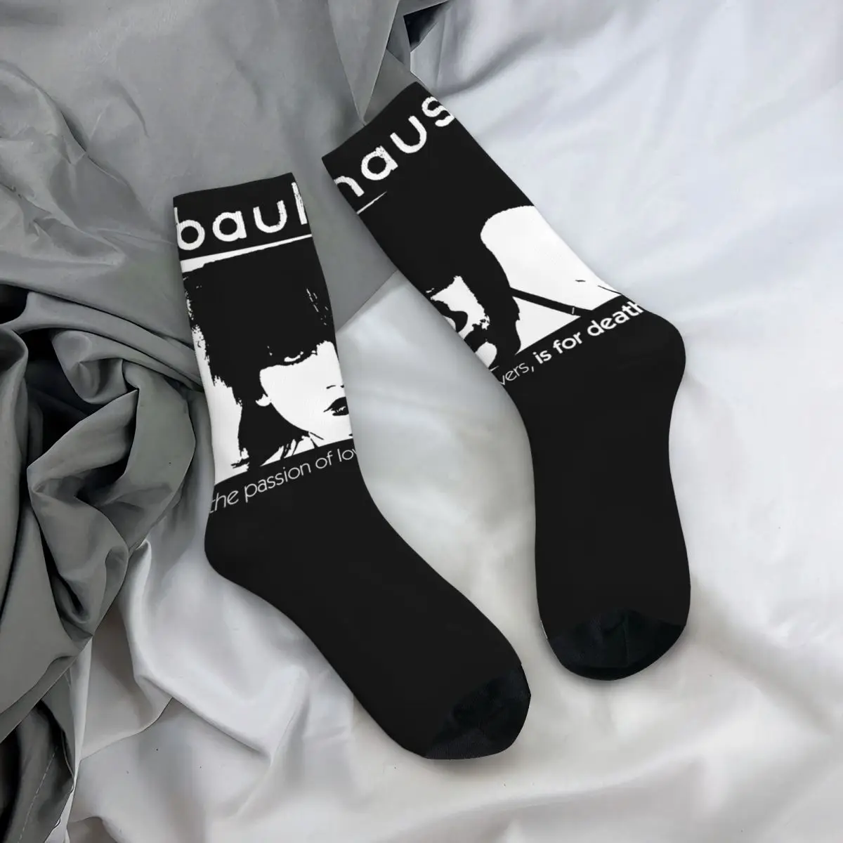 Chaussettes de basket-ball Harajuku unisexes, chaussettes gothiques, chaussettes d'équipage en polyester Rock, chaussettes respirantes pour femmes et hommes