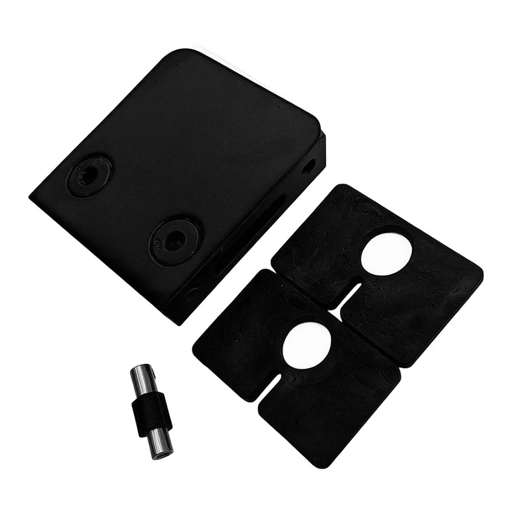 Square Glass Clamp Set SUS 304 Stainless Steel No Drill Installation For Balustrade Pool Fence Stair Railing Hardware Black