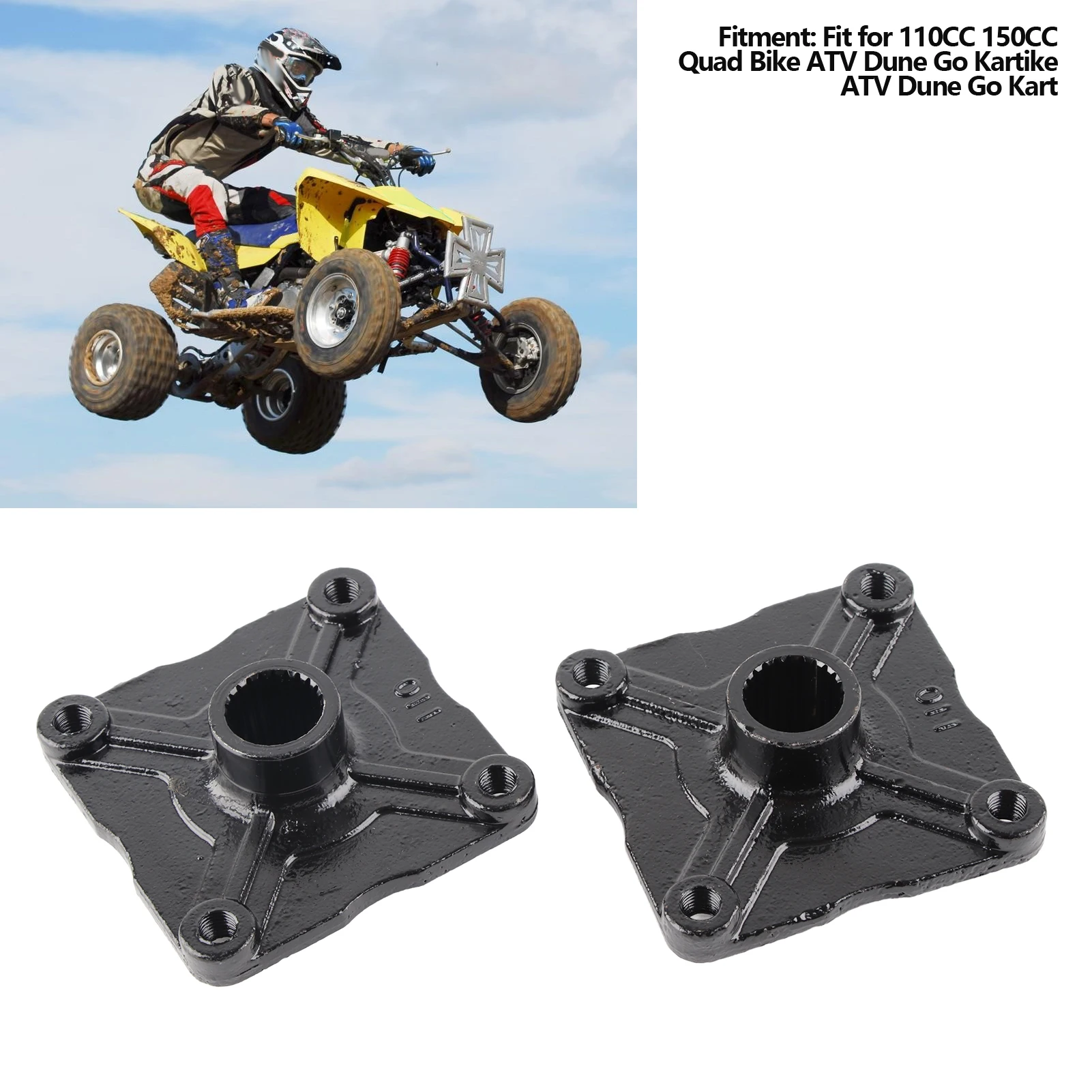 23 Tooth Wheel Rear Axle Hub 23 Tooth Spline 4 Stud Wheel Rear Axle Hub Fit for 110CC 150CC  ATV Dune  Kart