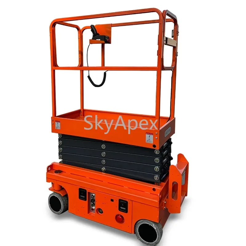 New High Quality  Intelligent Mini Electric  Scissor  Lift Smart Scissor Car Easy  Simple To Handle 4m 6m Load Capacity 300kg CE