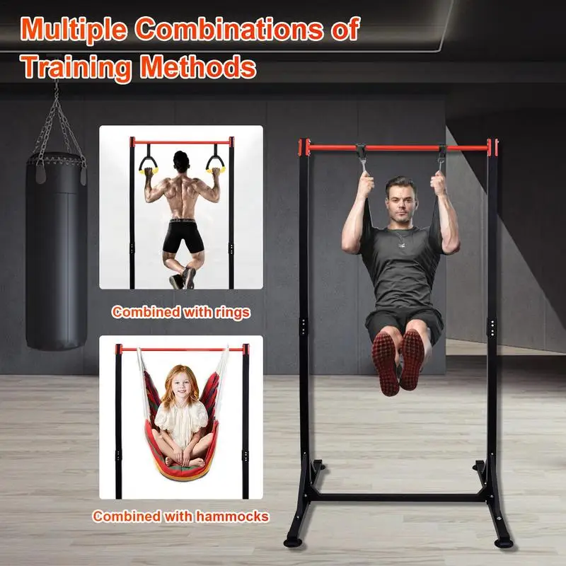 Home Pull Up Bar Stable Triangular Structure Steel Pullup Bar For Home Training Height Adjustable Heavy Duty Pull Up Station