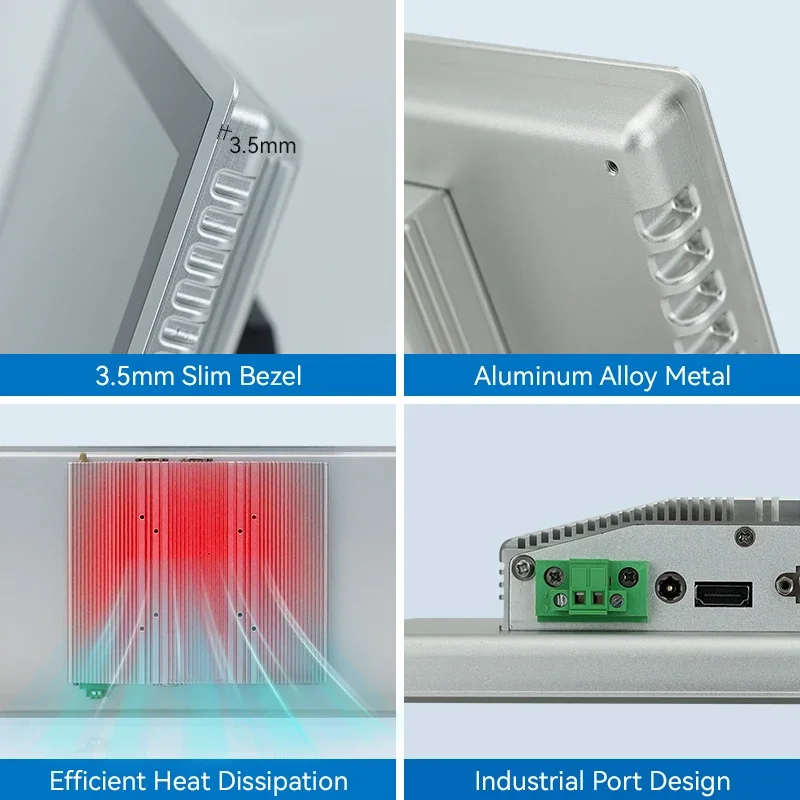 Metal frame of Industrial touch Monitor IP65 Waterproof 8 10.1 10.4 12.1 15.6 17 19 Inch Touch Panel Eembedded Industrial PC