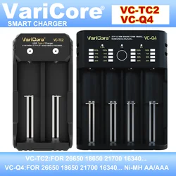 VariCore TC2 Q4 Type-C Smart Charger Independent Charging for 18650/21700/26650/18350 Li-ion & Ni-MH Batteries Fast Charge