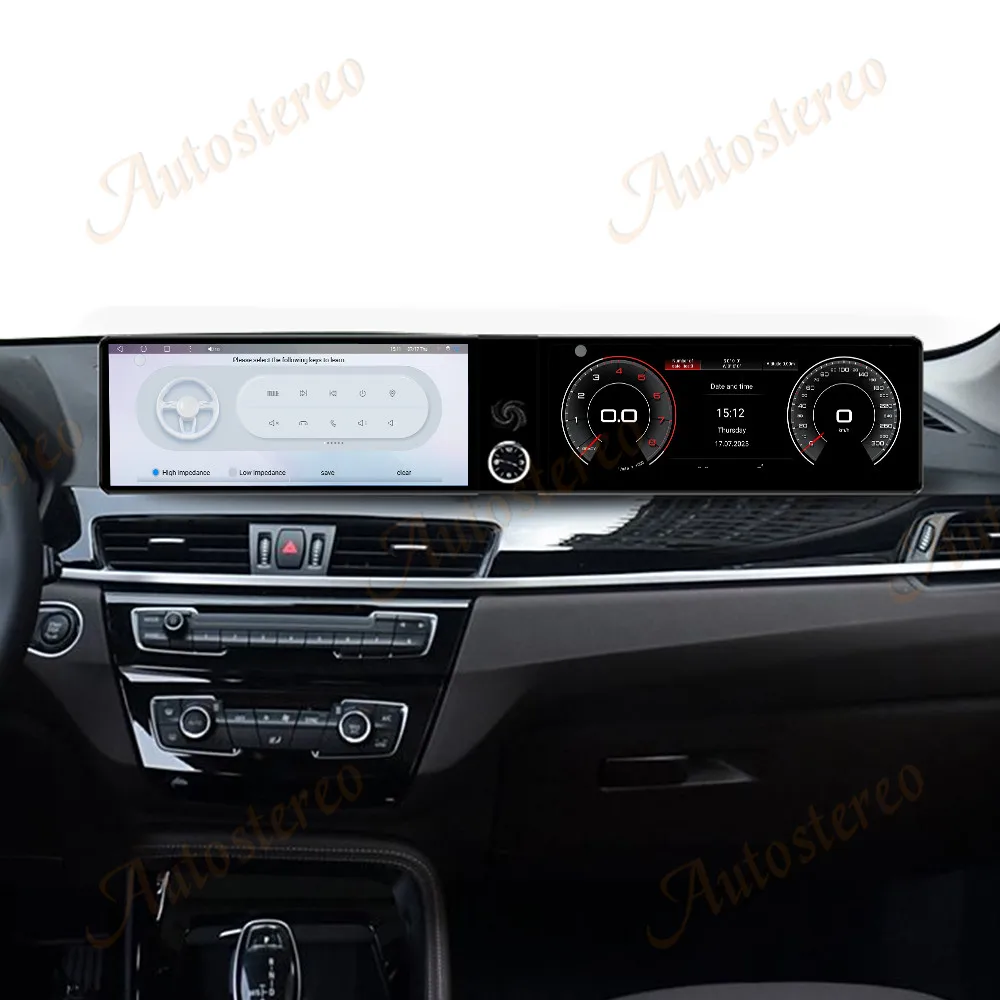 Dual Screen Android14 ID9 Car Radio Carplay Screen For BMW X1 Series F48 2016-2020 Multimedia Player GPS Navigation Head Unit