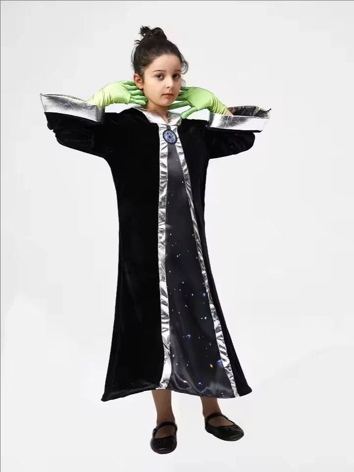 New Green ET Alien Lord Costume Cosplay For Evil Witch Horror Scary Mask Suit Halloween Costume For view 5