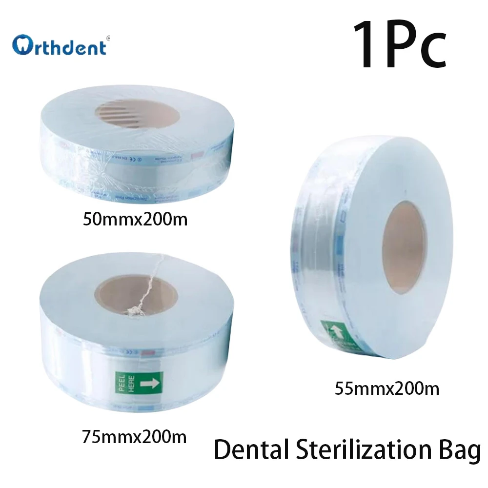 

200M/Roll Dental Sterilization Bag With Indicator Special Roll Disposable Autoclave Packing Bag For Sealing Machine Oral Product