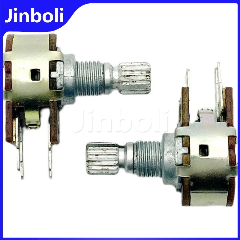 2PCS 16 Type 4Pins Single B500K B504 Dimming Audio Speaker Volume Potentiometer With Switch