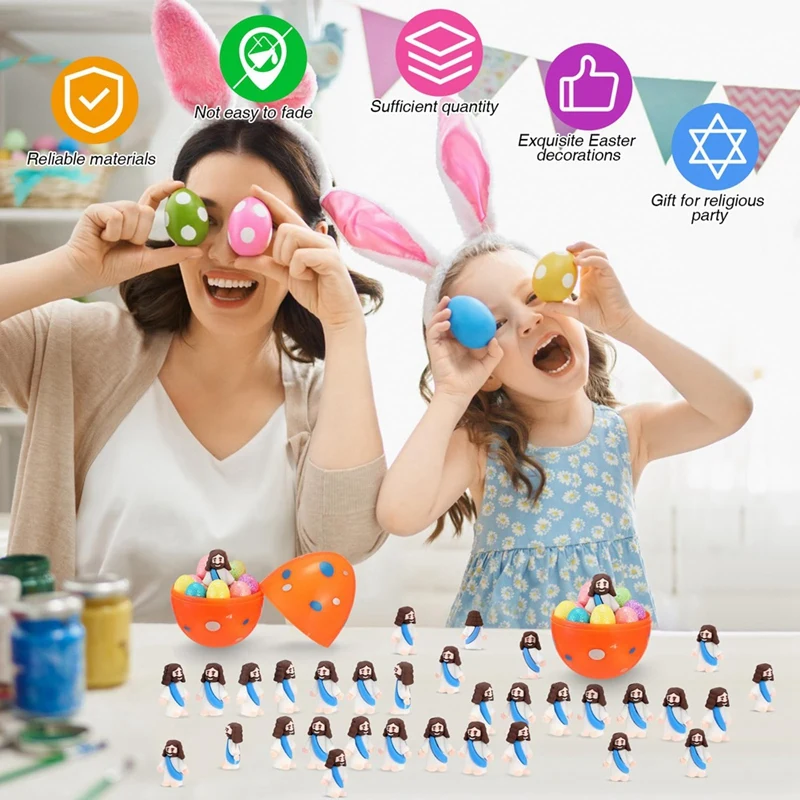 لعبة ABHU Jesus لعيد الفصح ، التصميم الأصلي ، مطاط صغير ، تمثال Jesus للاختباء والبحث ، هدايا حفلات دينية ، هدية عيد الفصح