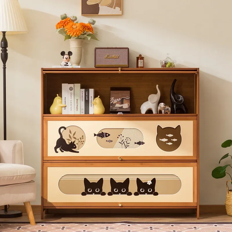 

New model Internet Celebrity Household Storage Multi-layer Locker Bookcase Bookshelf Shelf Integrated Wall Storage Cabinet