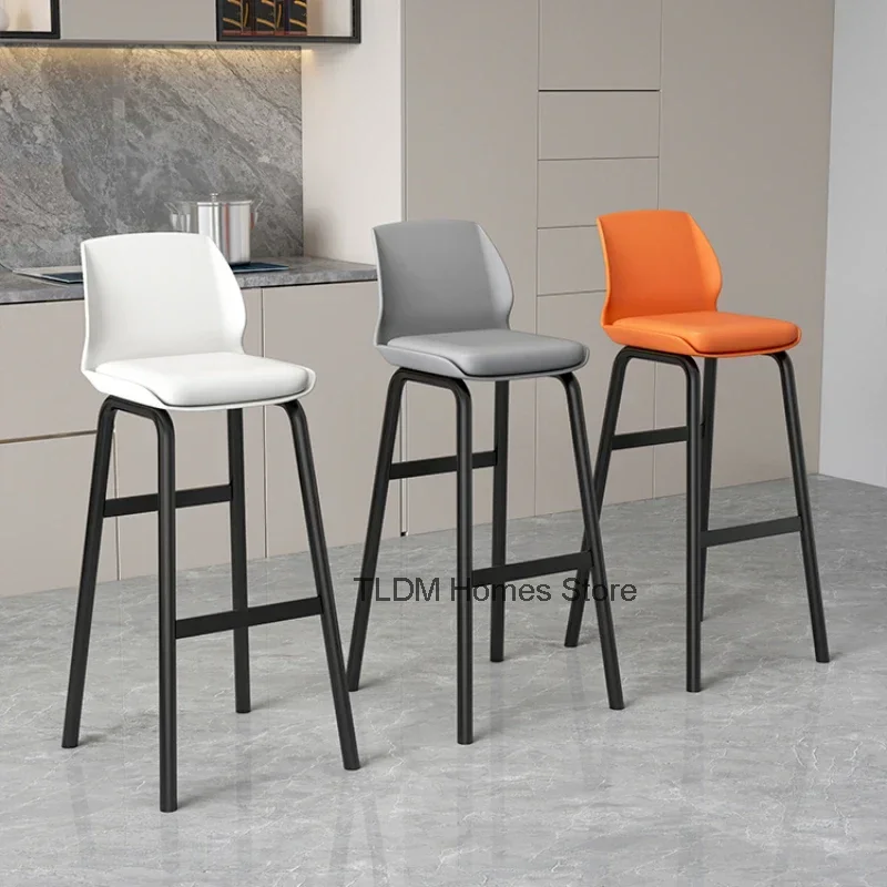 Square Kitchen Island Bar Chair Vanity Leather Lounge Modern Dining Bar Stool Library Design Sillas Para Comedor Home Furniture