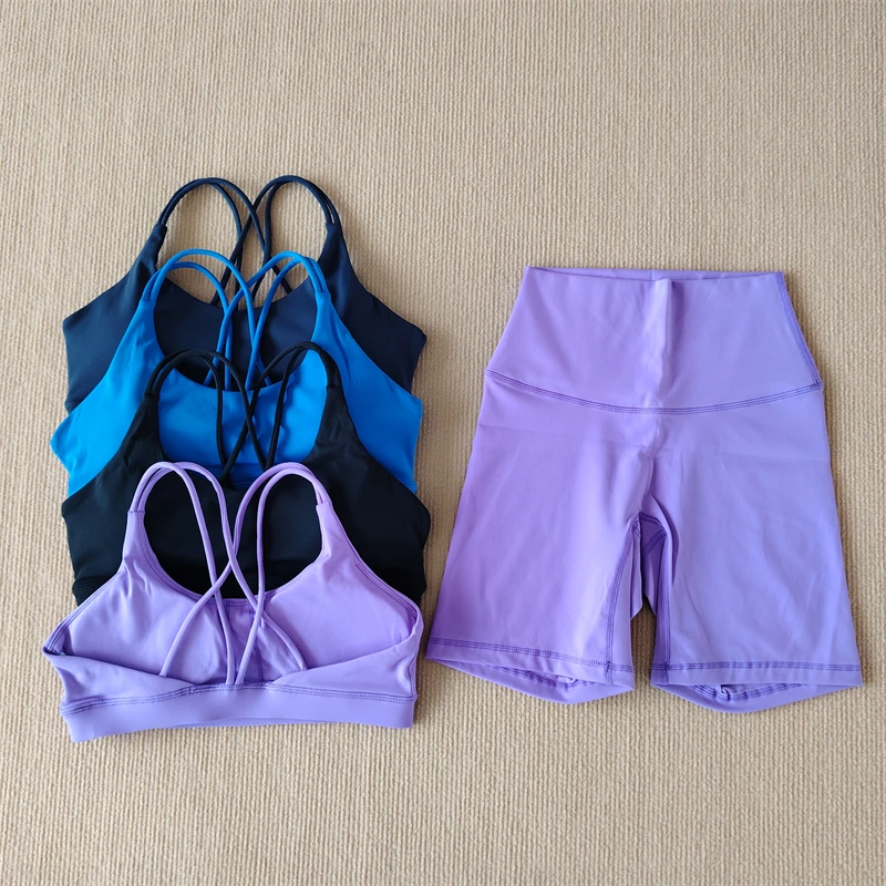 Yoga Clothes Shorts Suit Gym Bra Matching Shorts Sexy Women Sportswear Running Exercise Spice Girls Fitness Clothes Shorts Suit