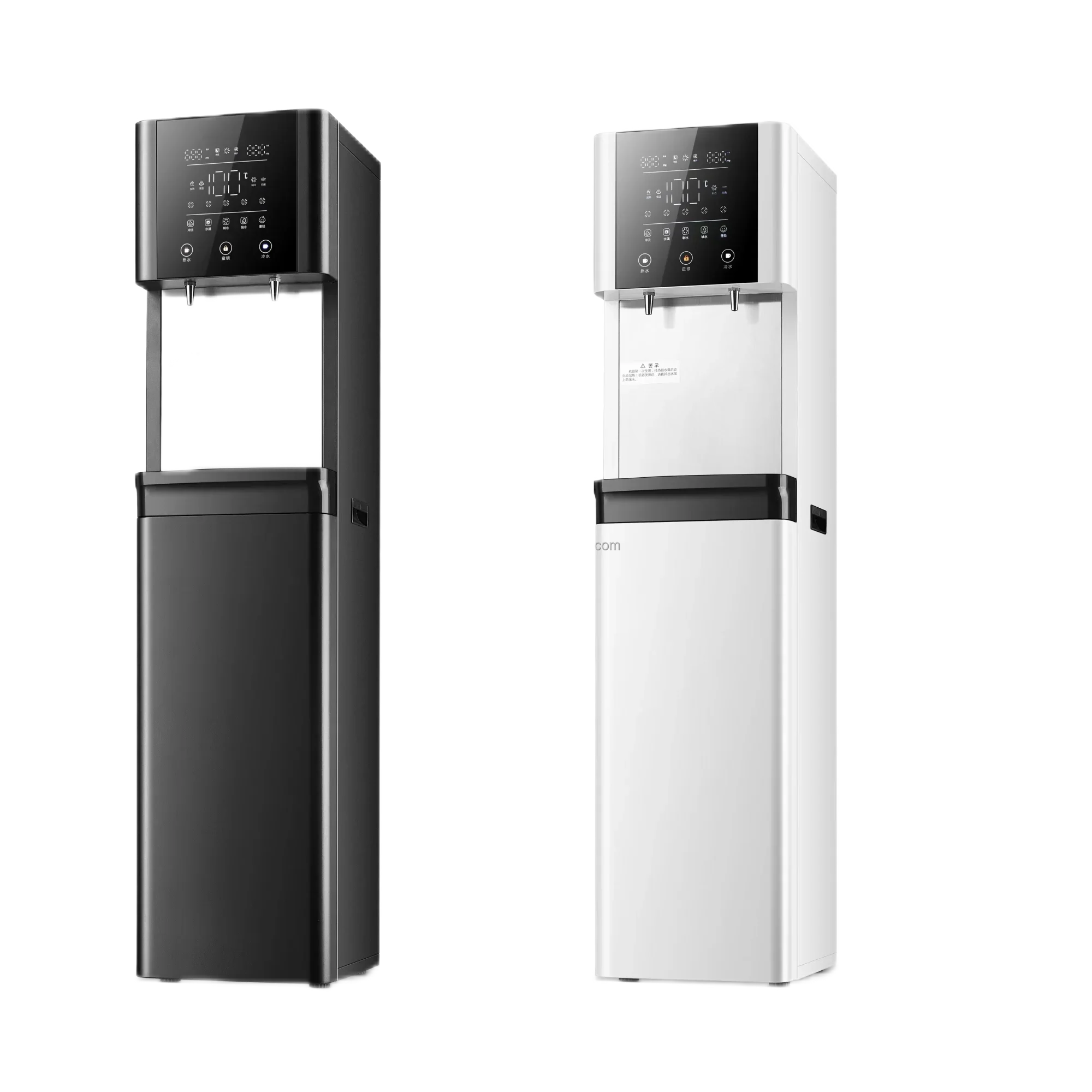 

100GPD Умный диспенсер для очистки водородной воды Вертикальная модель пола RO Система воды Электрический горячий и холодный черный и белый