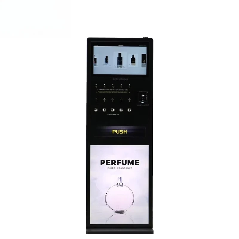 

Maquina Expendedora de Perfumes Smart Free Standing Cologne Perfume Sales And Spray Vendor Vending Machine