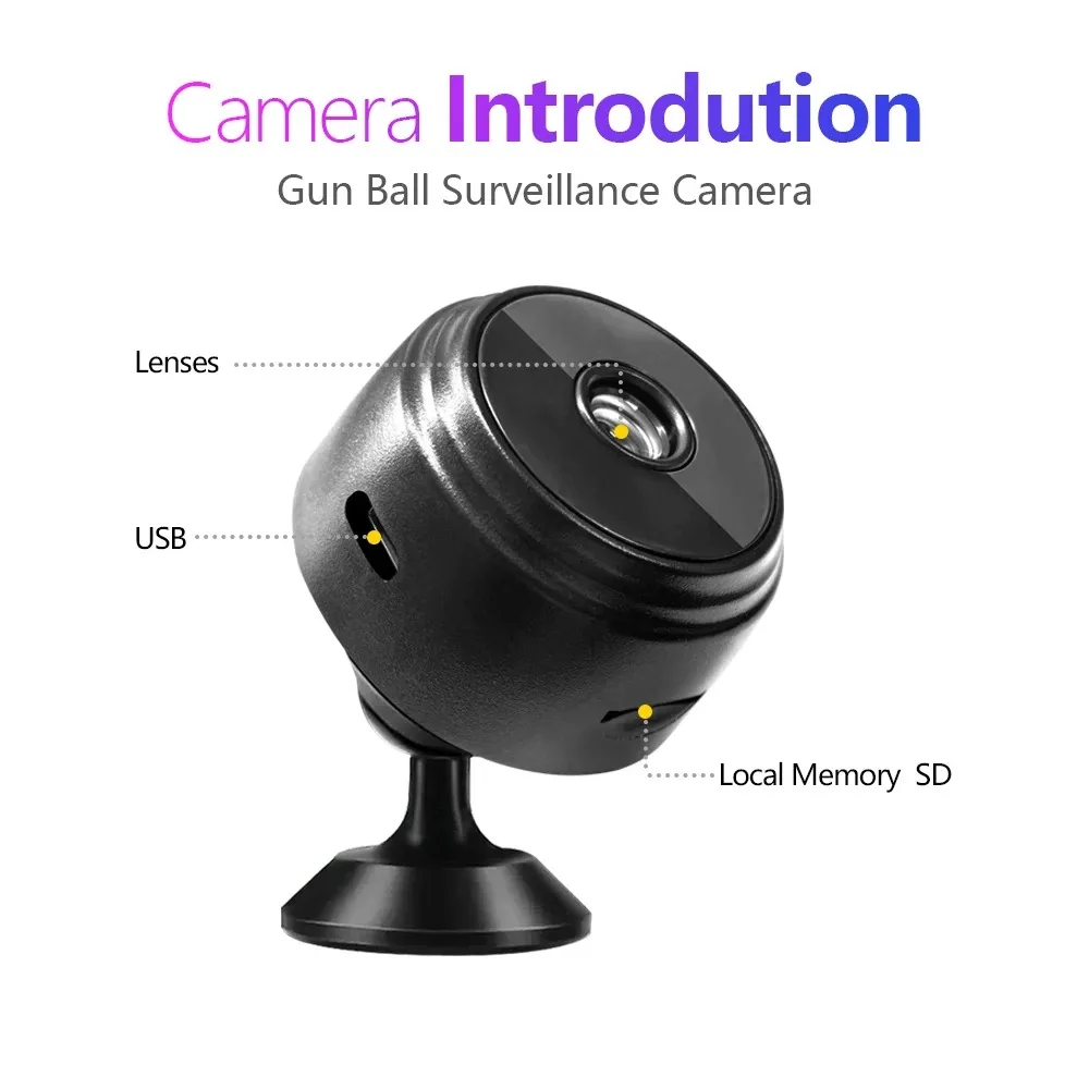 A9 Camera HD Wireless Network WIFI Home Camera 1080p Outdoor Sports Night Vision Infrared Camera