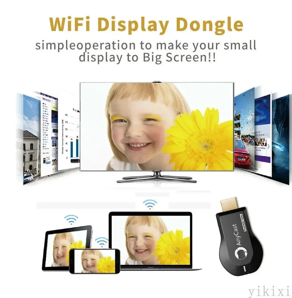 HD 1080P M9 plus Wireless WiFi Display TV Dongle Receiver HDMI-compatible TV Stick for DLNA Miracast for AnyCast for Airplay