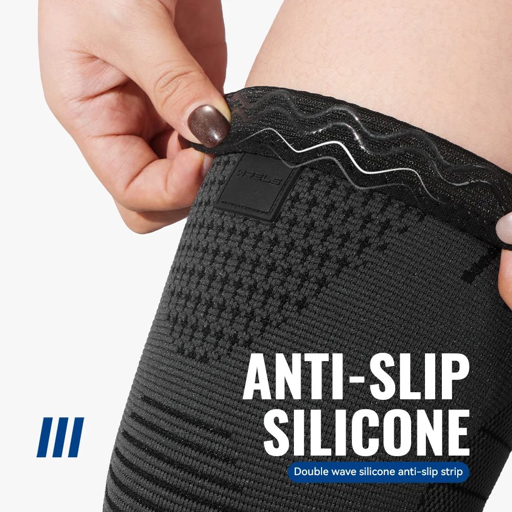 Genouillère de compression WRELS, respirante, antidérapante, pour la course à pied, le fitness, soulagement de la douleur au genou
