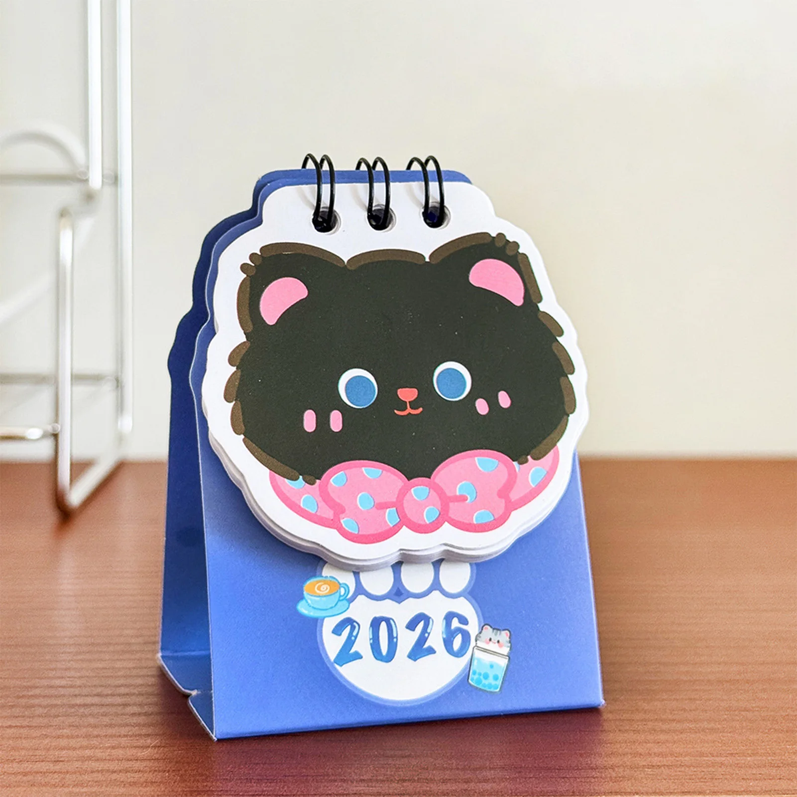 

2026 Cute Cat Themed Mini Desk Calendarf Double Coil Design Small Format Calendar Creative Monthly Desktop Decoration For School